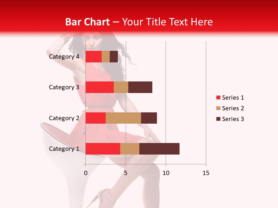 Attractive Sensual Brunette PowerPoint Template