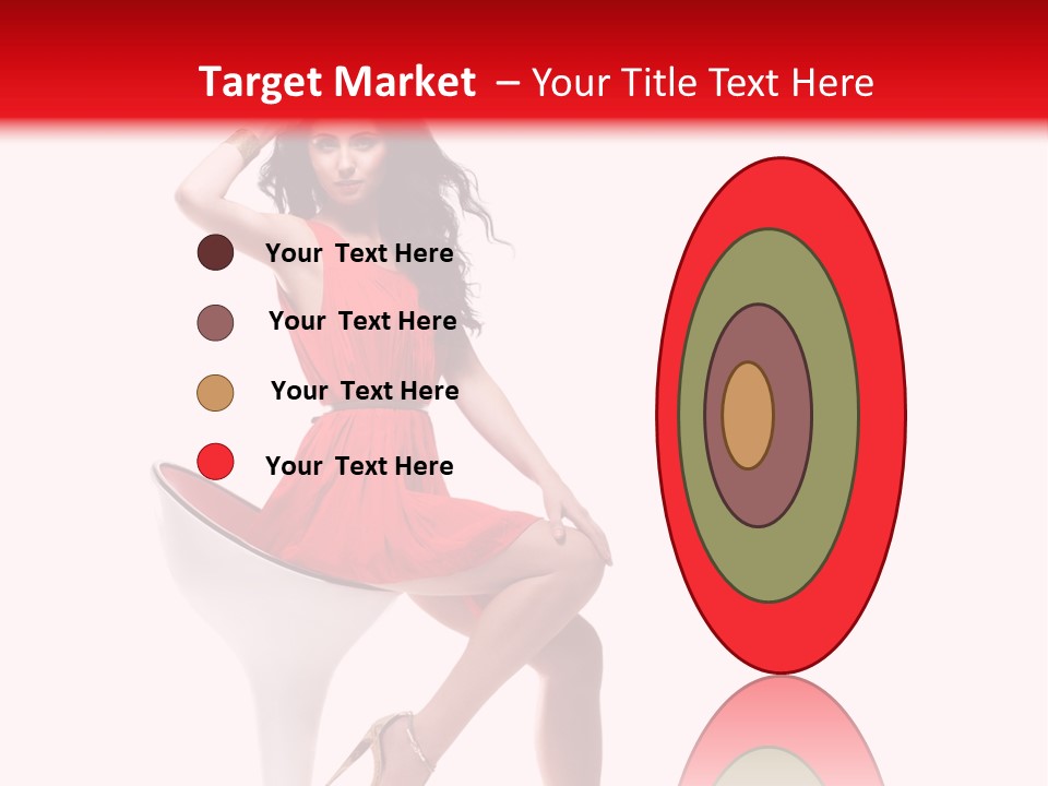 Attractive Sensual Brunette PowerPoint Template