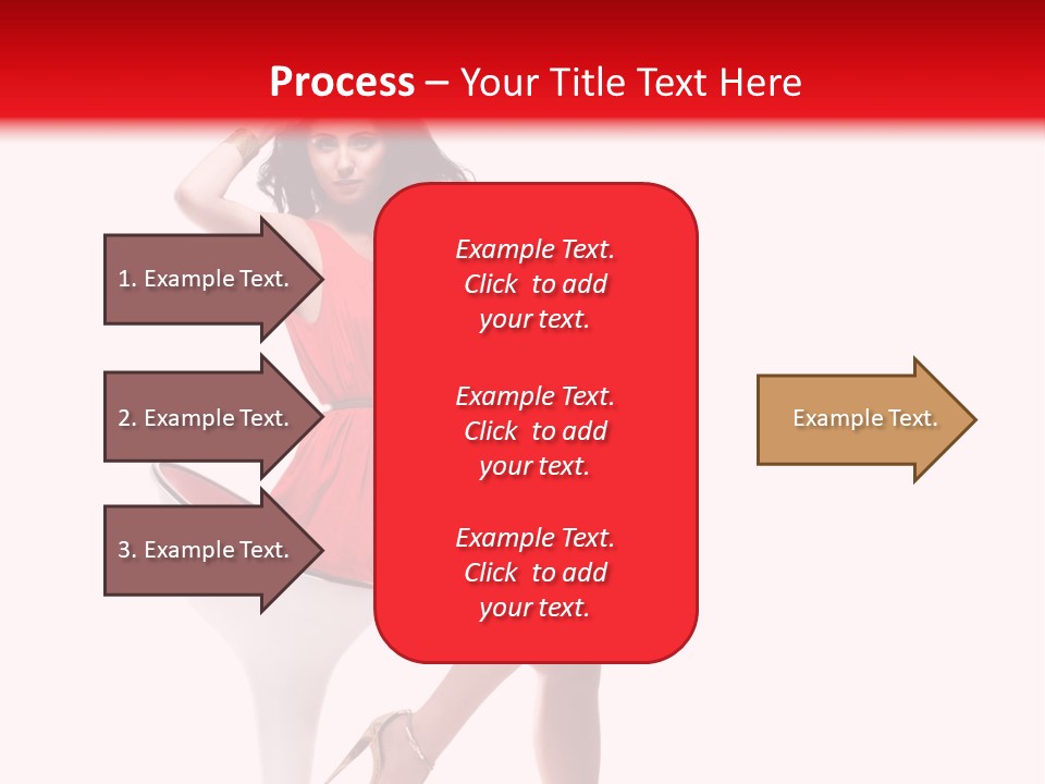 Attractive Sensual Brunette PowerPoint Template