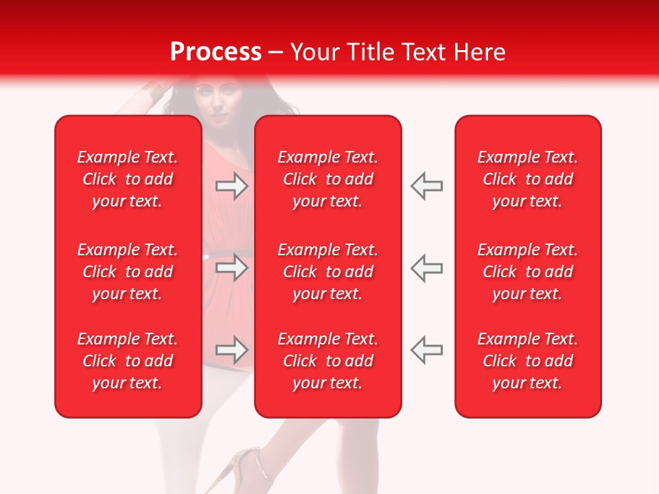 Attractive Sensual Brunette PowerPoint Template