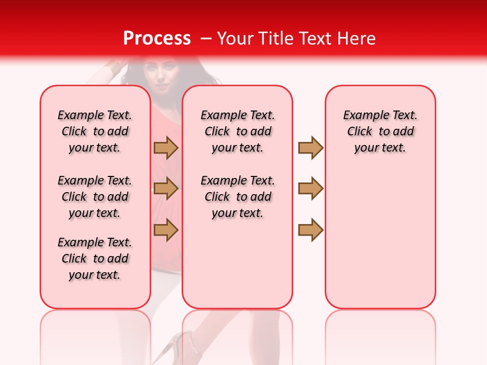 Attractive Sensual Brunette PowerPoint Template