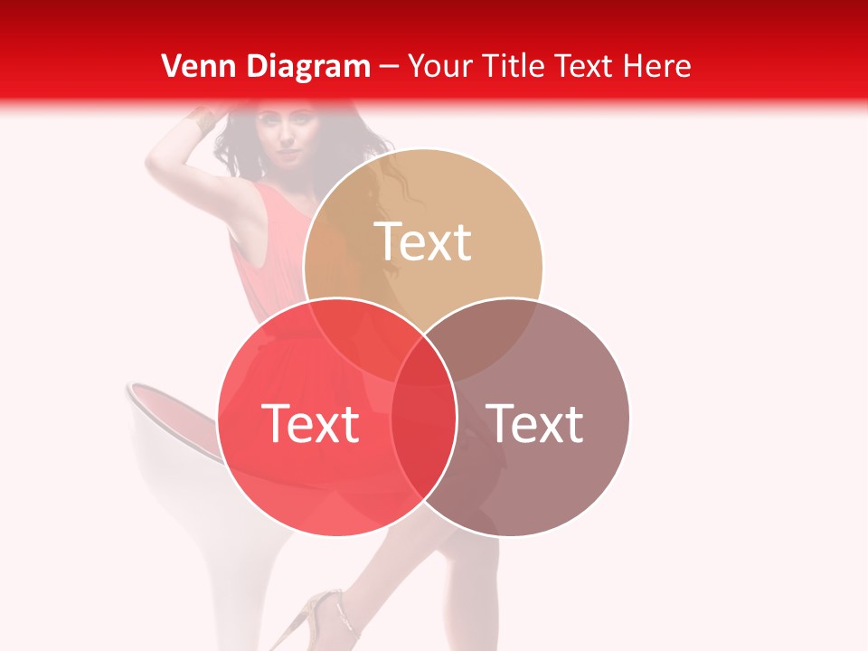 Attractive Sensual Brunette PowerPoint Template