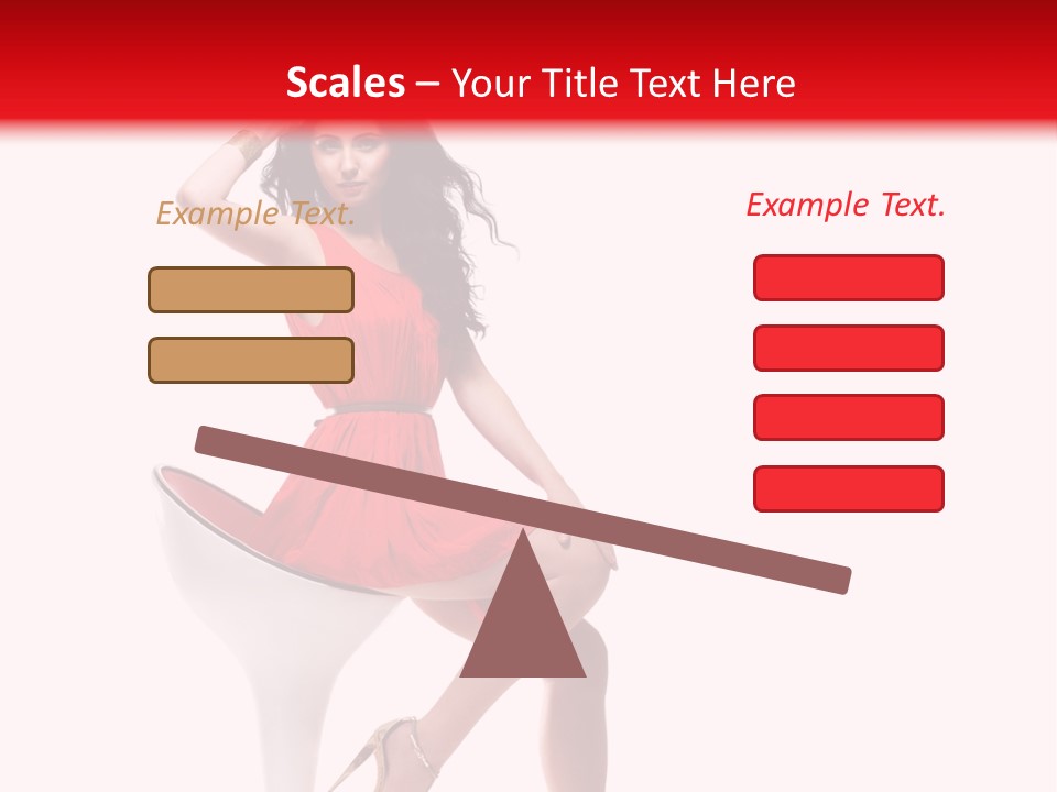Attractive Sensual Brunette PowerPoint Template