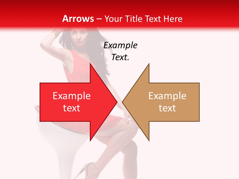 Attractive Sensual Brunette PowerPoint Template