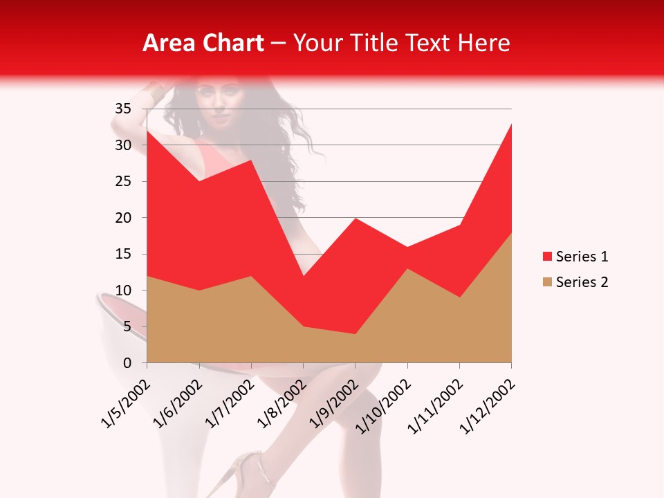 Attractive Sensual Brunette PowerPoint Template
