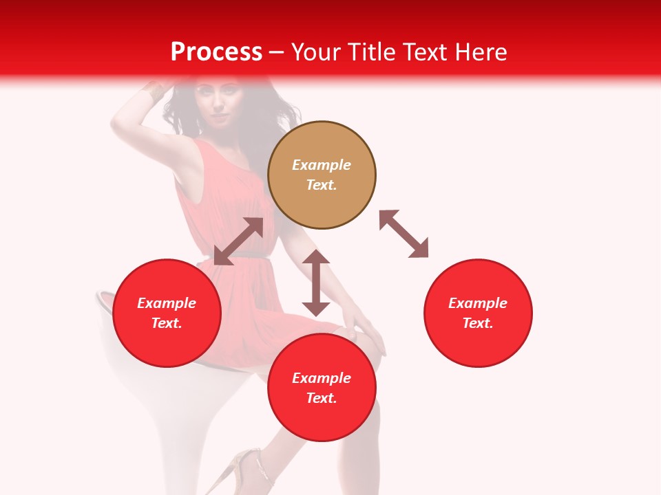 Attractive Sensual Brunette PowerPoint Template