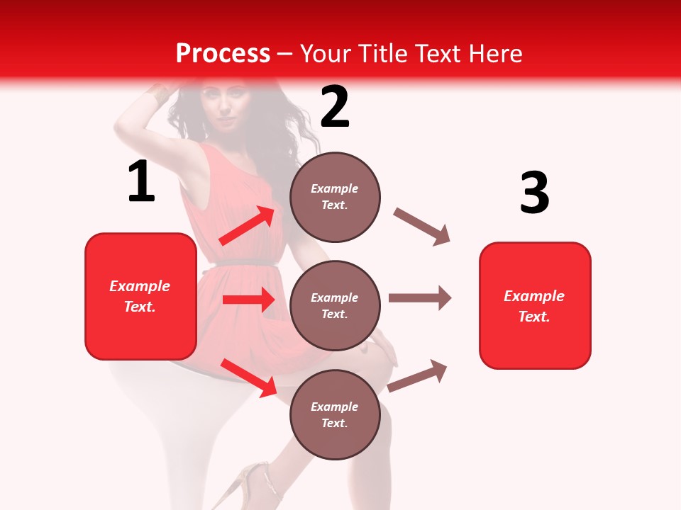 Attractive Sensual Brunette PowerPoint Template