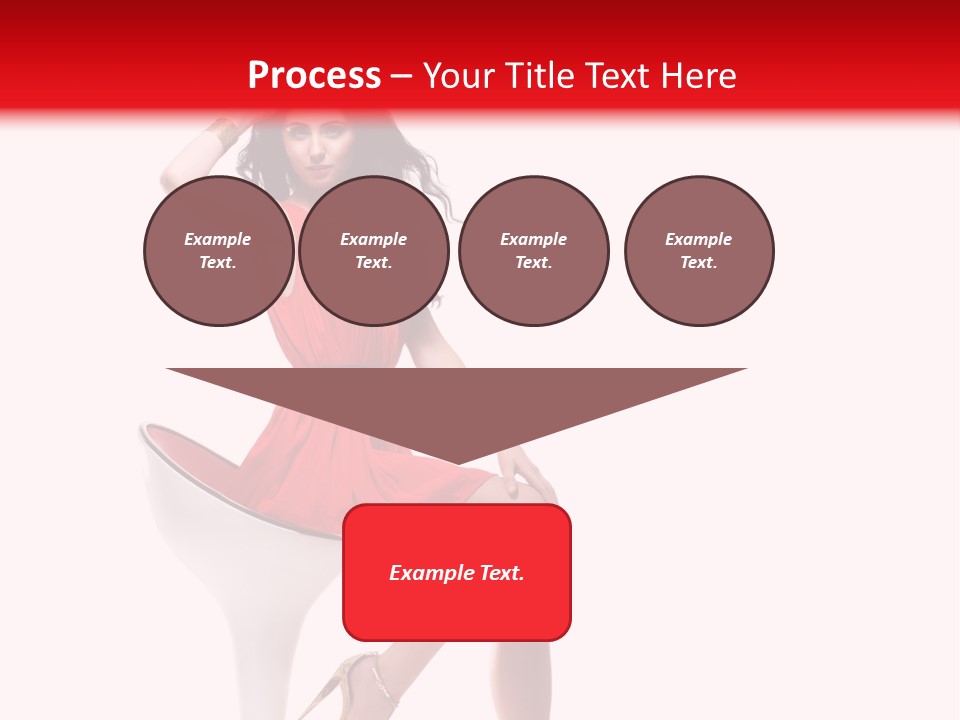 Attractive Sensual Brunette PowerPoint Template