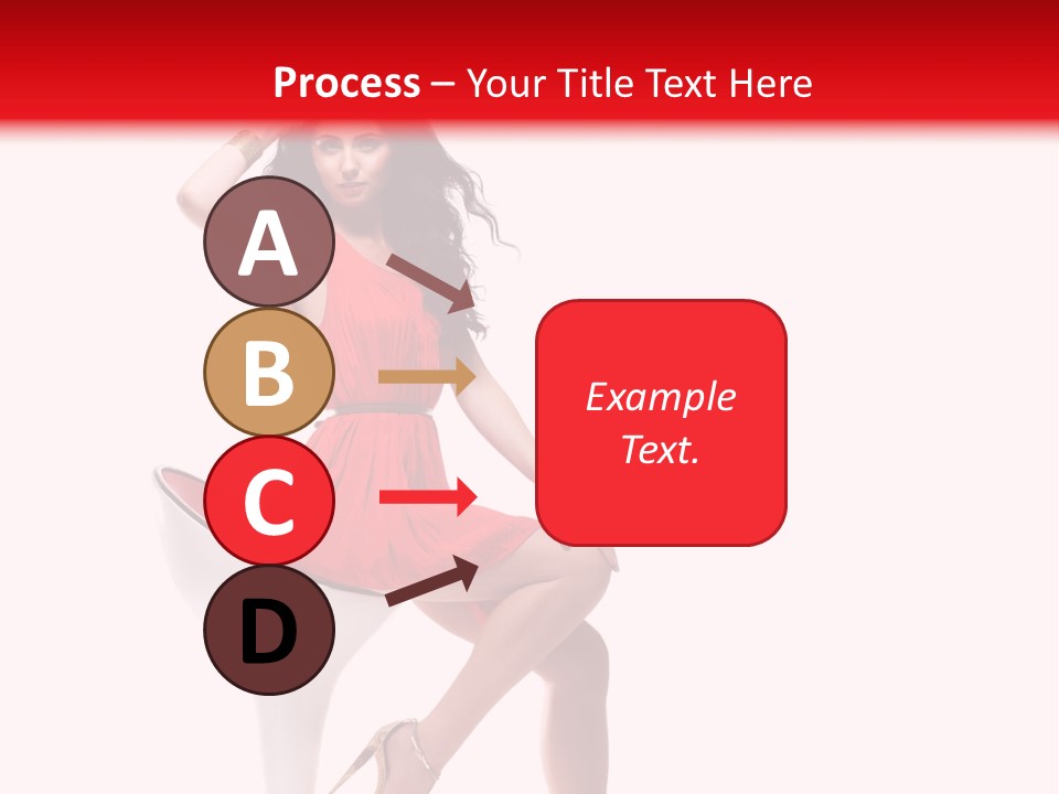 Attractive Sensual Brunette PowerPoint Template