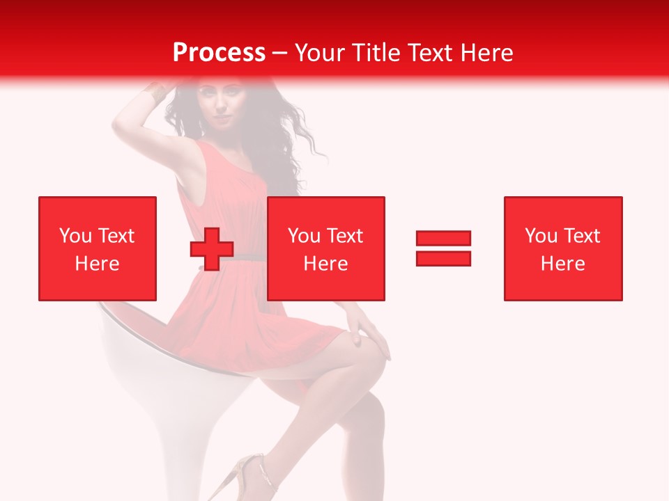 Attractive Sensual Brunette PowerPoint Template