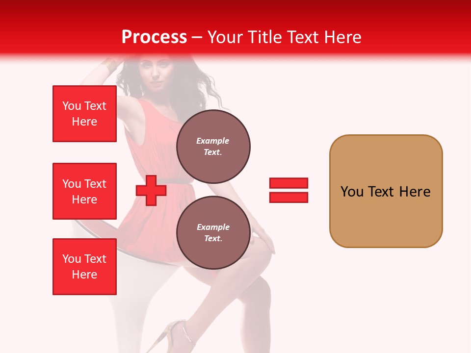 Attractive Sensual Brunette PowerPoint Template