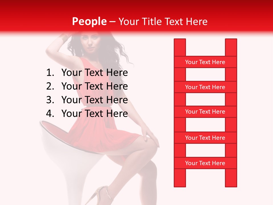 Attractive Sensual Brunette PowerPoint Template