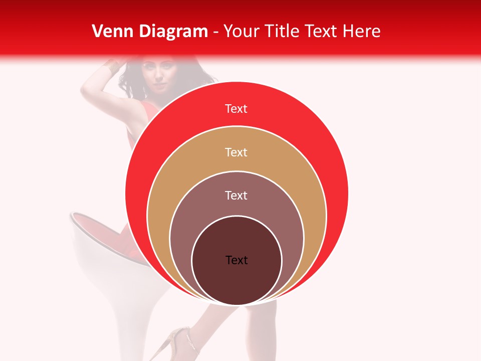 Attractive Sensual Brunette PowerPoint Template