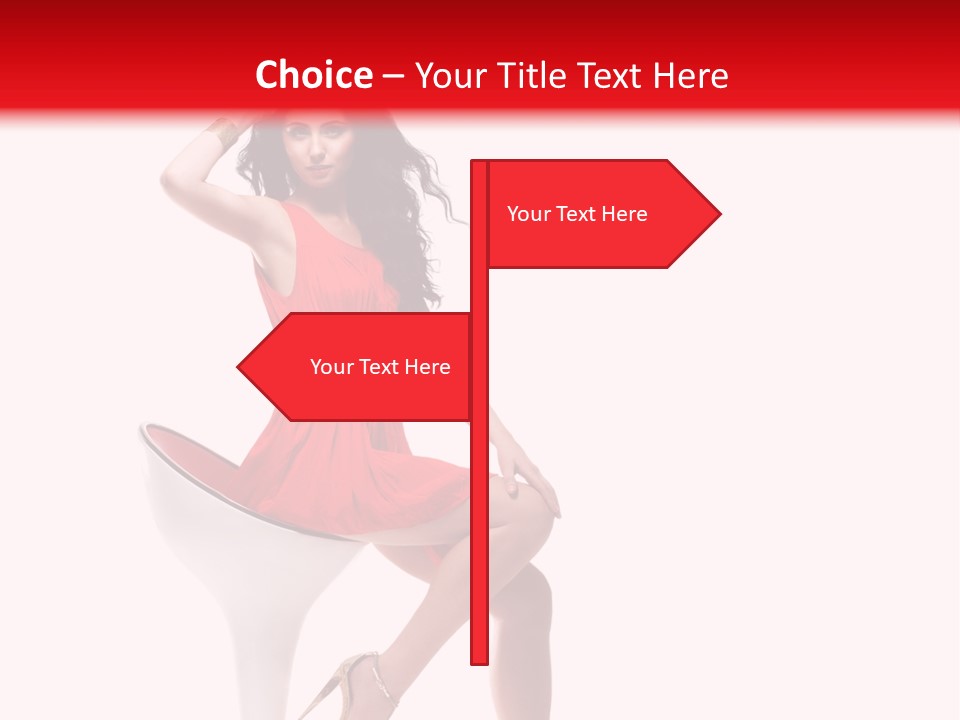 Attractive Sensual Brunette PowerPoint Template