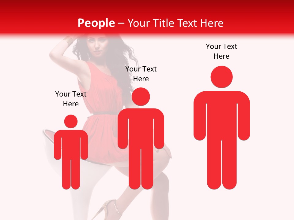 Attractive Sensual Brunette PowerPoint Template