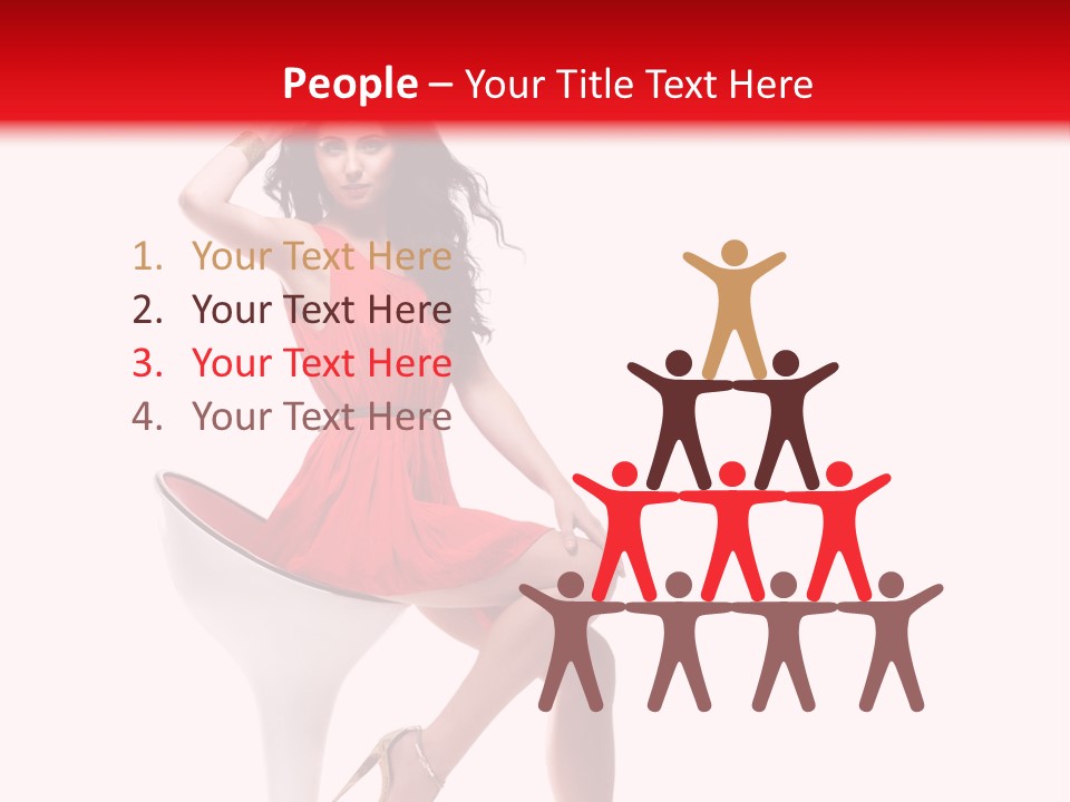 Attractive Sensual Brunette PowerPoint Template