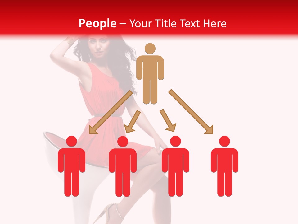 Attractive Sensual Brunette PowerPoint Template