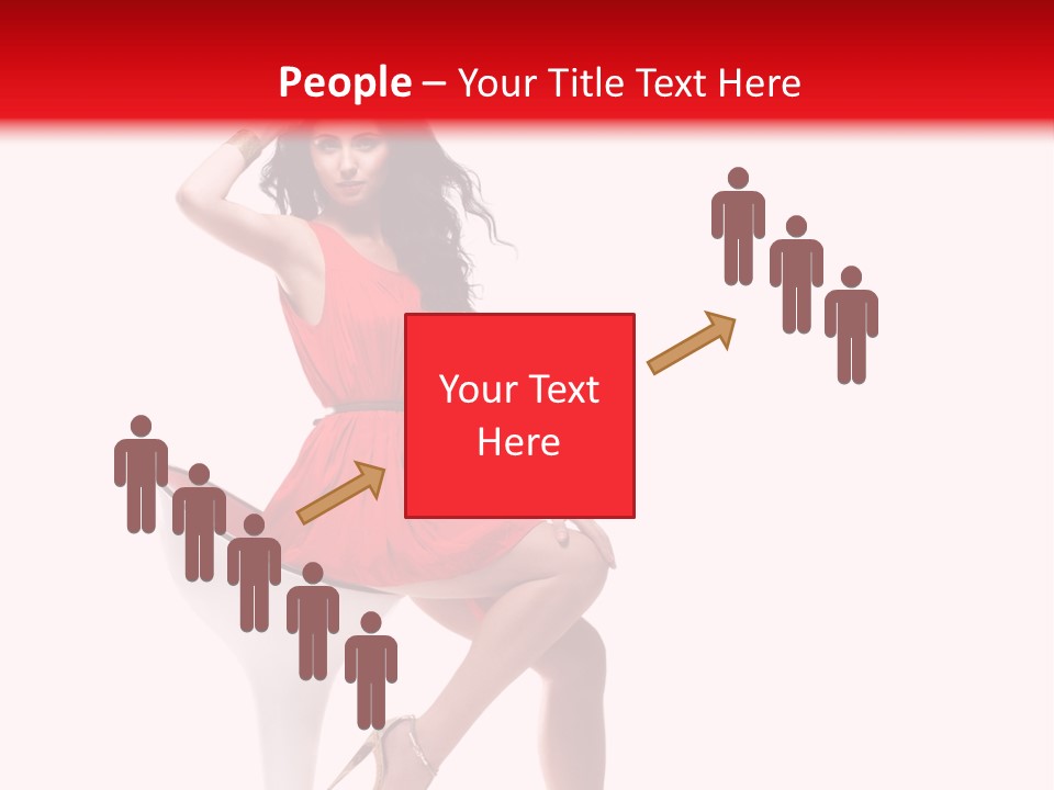 Attractive Sensual Brunette PowerPoint Template