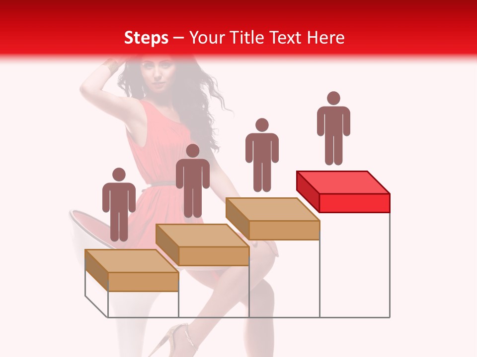 Attractive Sensual Brunette PowerPoint Template