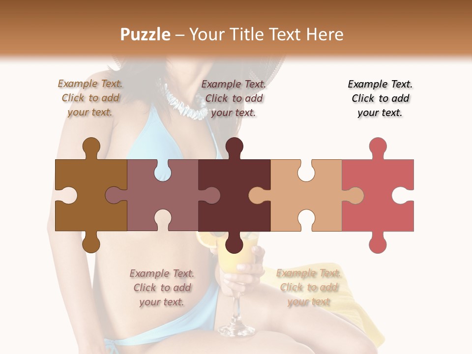 White Ocean Cocktail PowerPoint Template