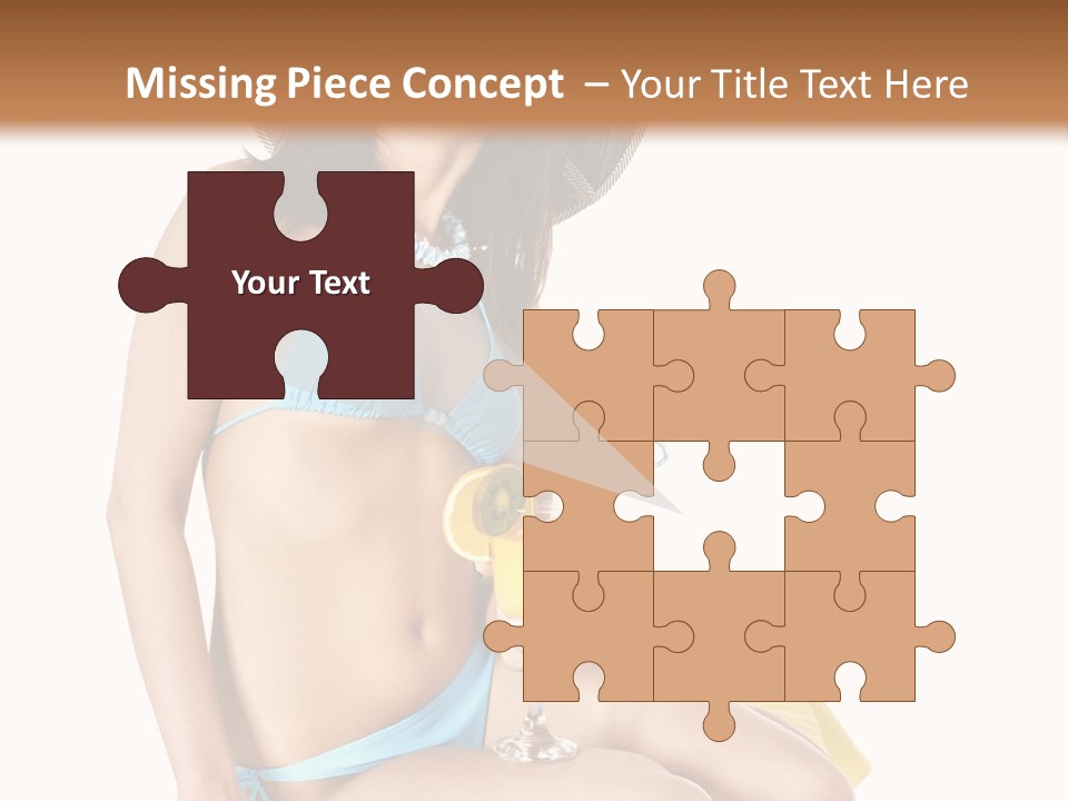 White Ocean Cocktail PowerPoint Template