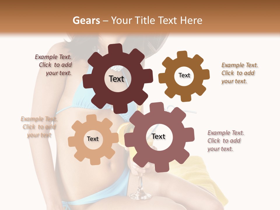 White Ocean Cocktail PowerPoint Template