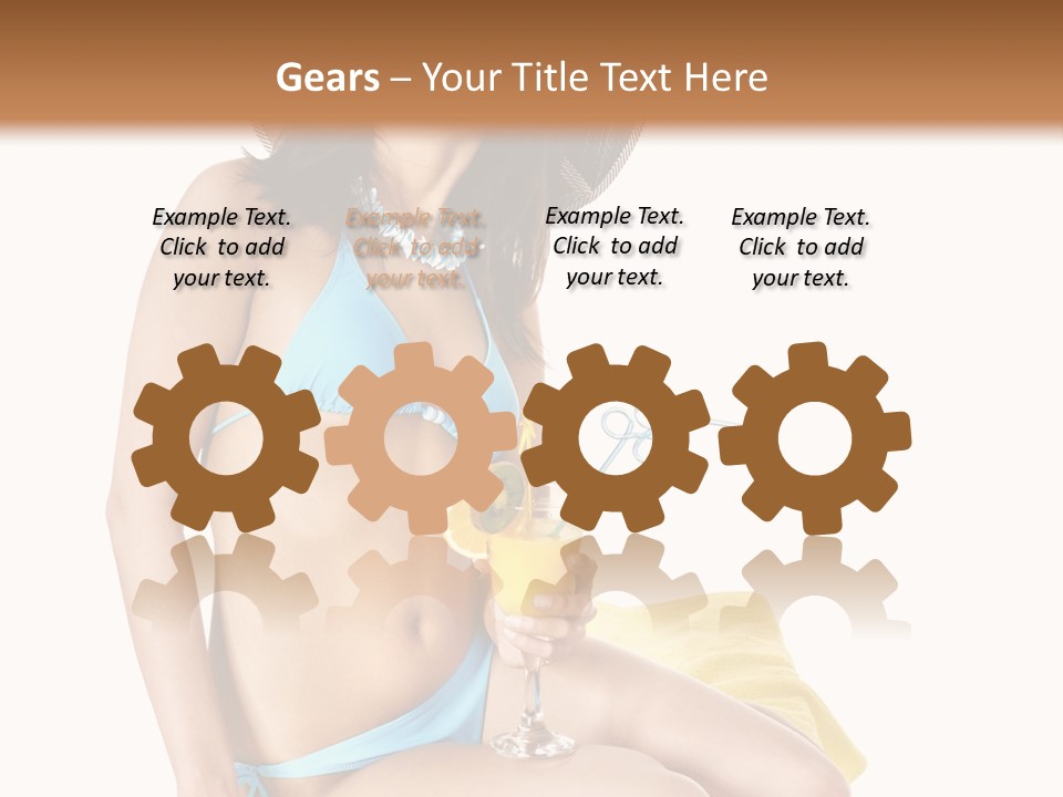 White Ocean Cocktail PowerPoint Template