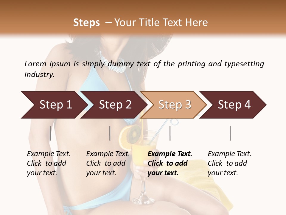 White Ocean Cocktail PowerPoint Template