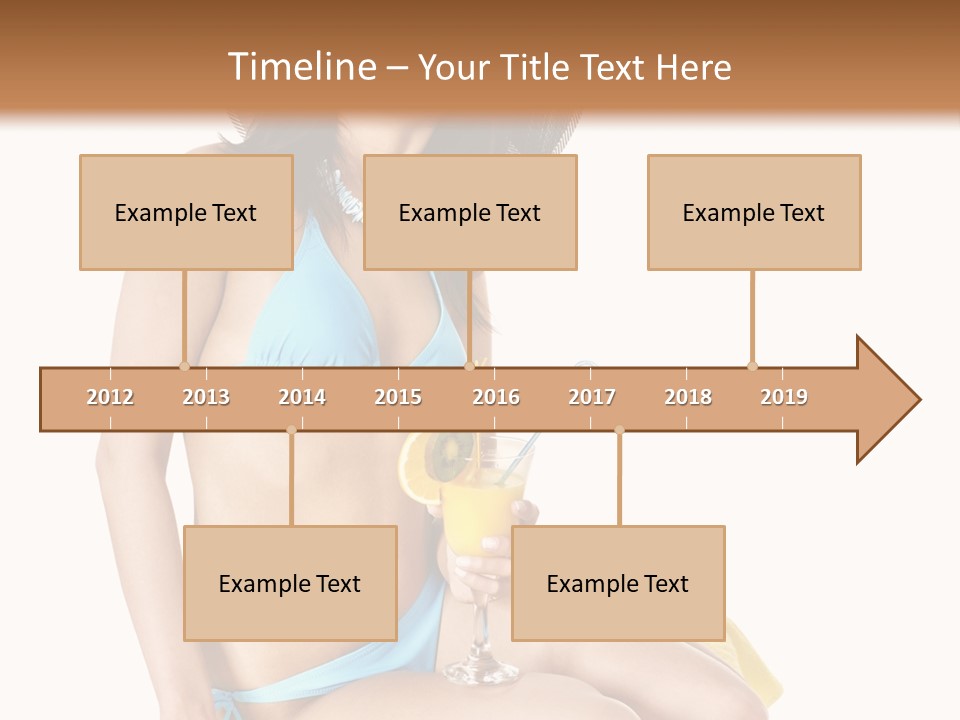 White Ocean Cocktail PowerPoint Template