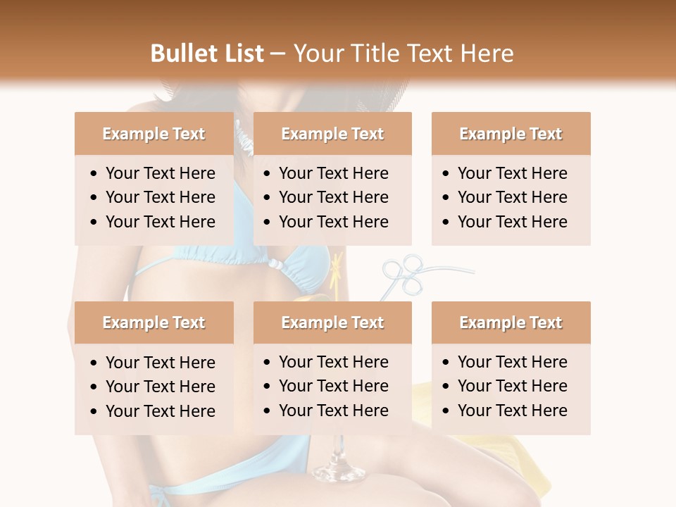 White Ocean Cocktail PowerPoint Template