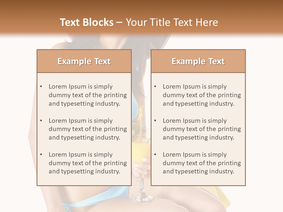 White Ocean Cocktail PowerPoint Template