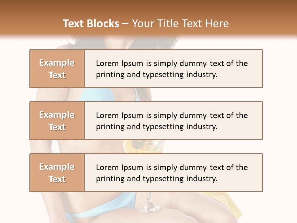 White Ocean Cocktail PowerPoint Template