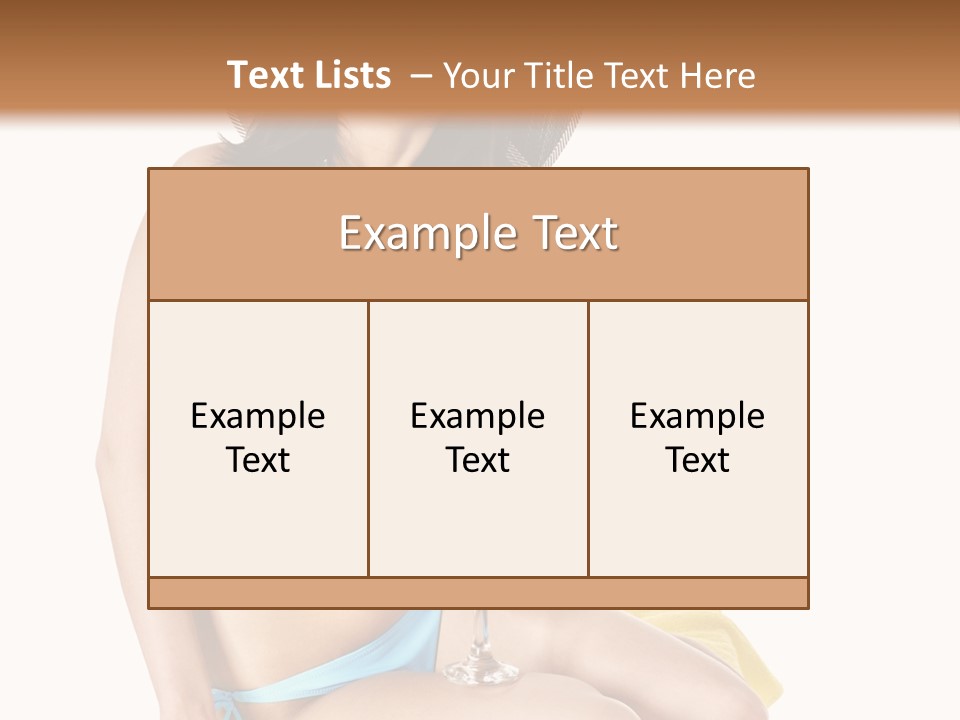 White Ocean Cocktail PowerPoint Template
