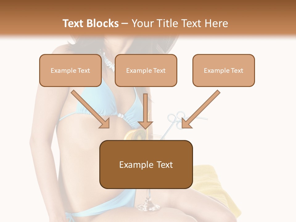 White Ocean Cocktail PowerPoint Template