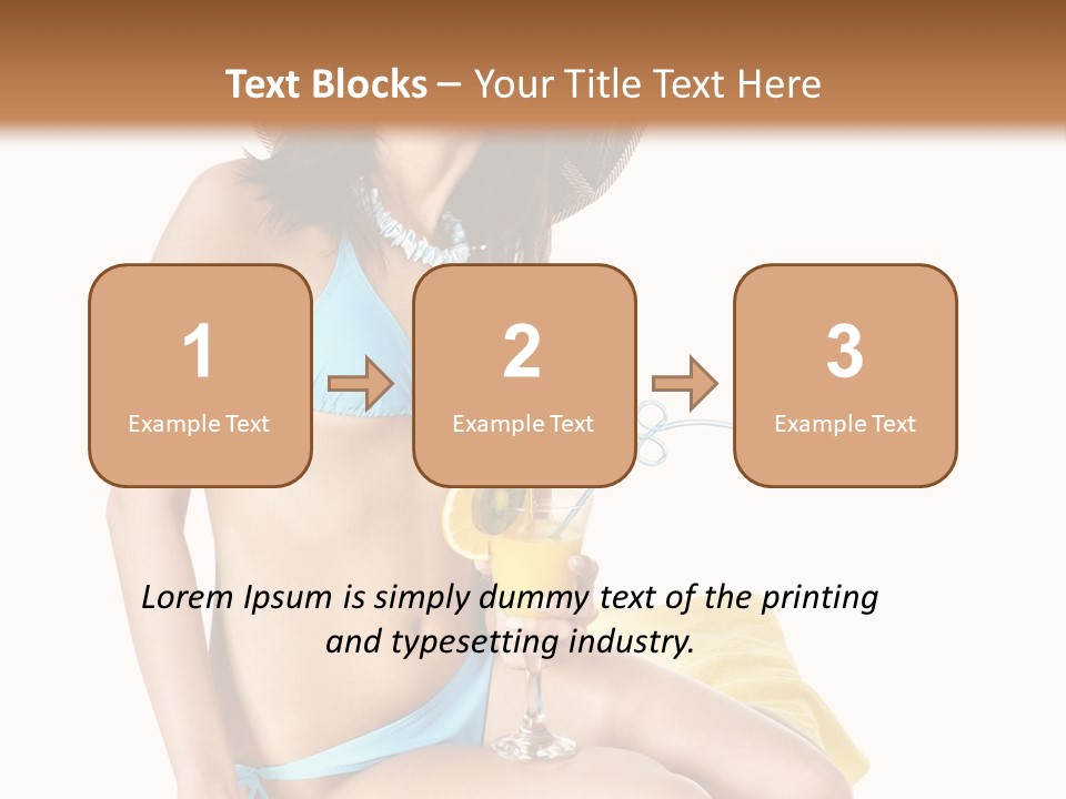 White Ocean Cocktail PowerPoint Template