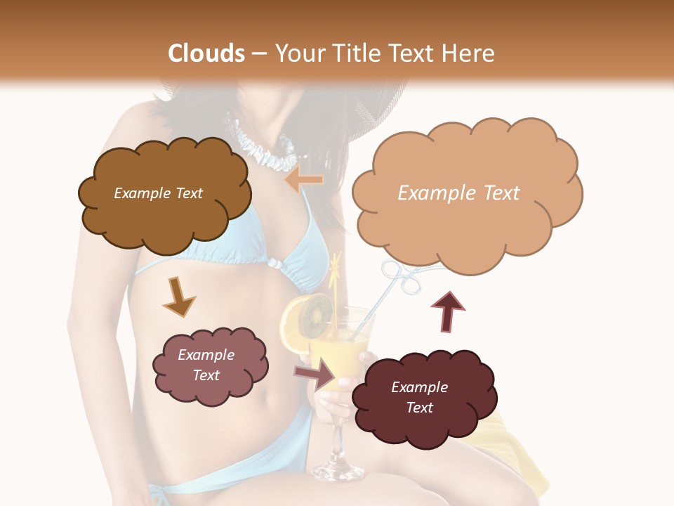 White Ocean Cocktail PowerPoint Template