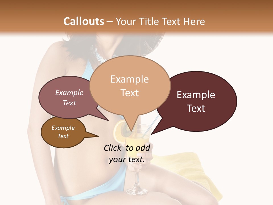 White Ocean Cocktail PowerPoint Template