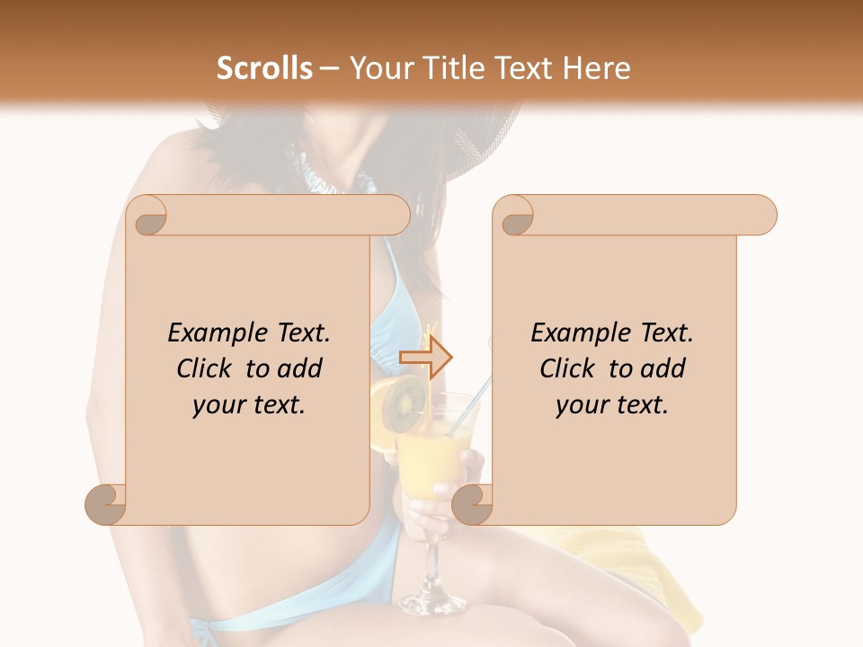 White Ocean Cocktail PowerPoint Template