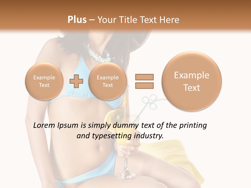 White Ocean Cocktail PowerPoint Template