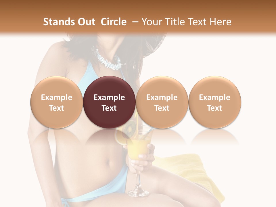 White Ocean Cocktail PowerPoint Template