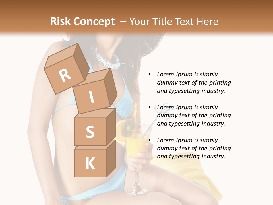 White Ocean Cocktail PowerPoint Template