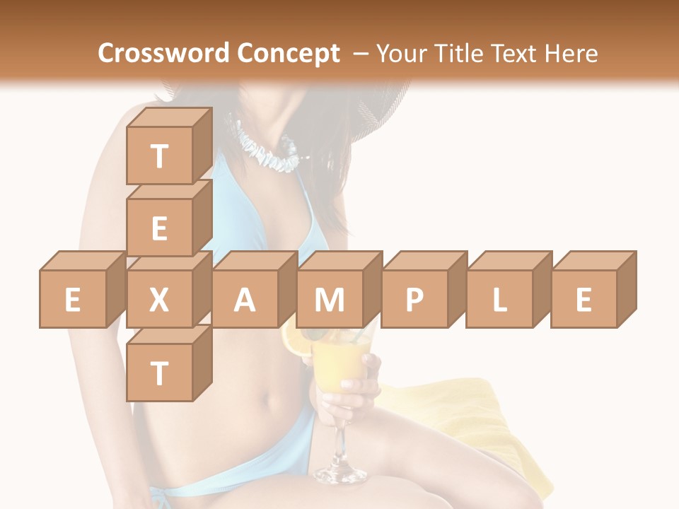 White Ocean Cocktail PowerPoint Template