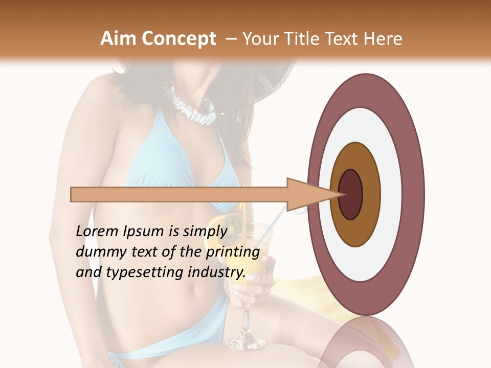 White Ocean Cocktail PowerPoint Template