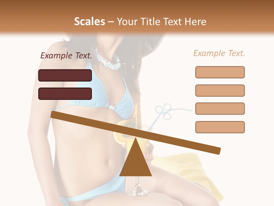 White Ocean Cocktail PowerPoint Template