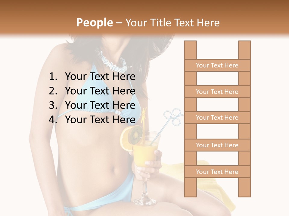 White Ocean Cocktail PowerPoint Template