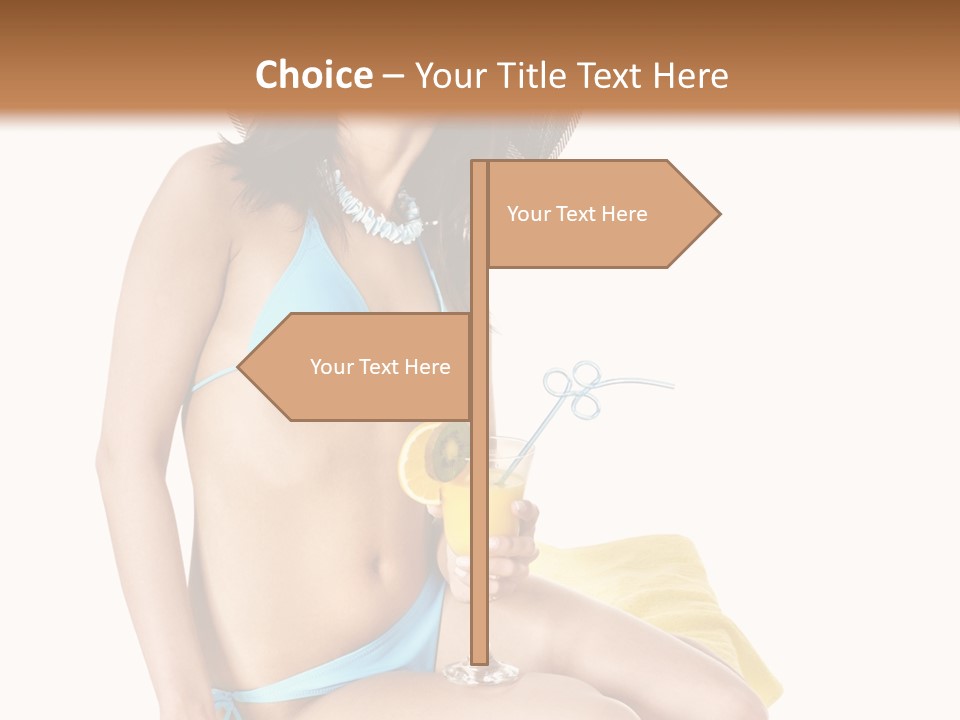 White Ocean Cocktail PowerPoint Template