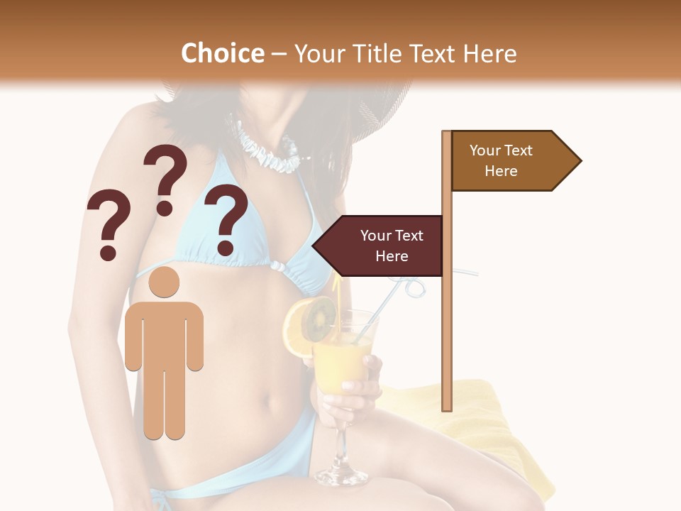 White Ocean Cocktail PowerPoint Template