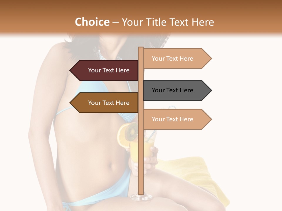 White Ocean Cocktail PowerPoint Template