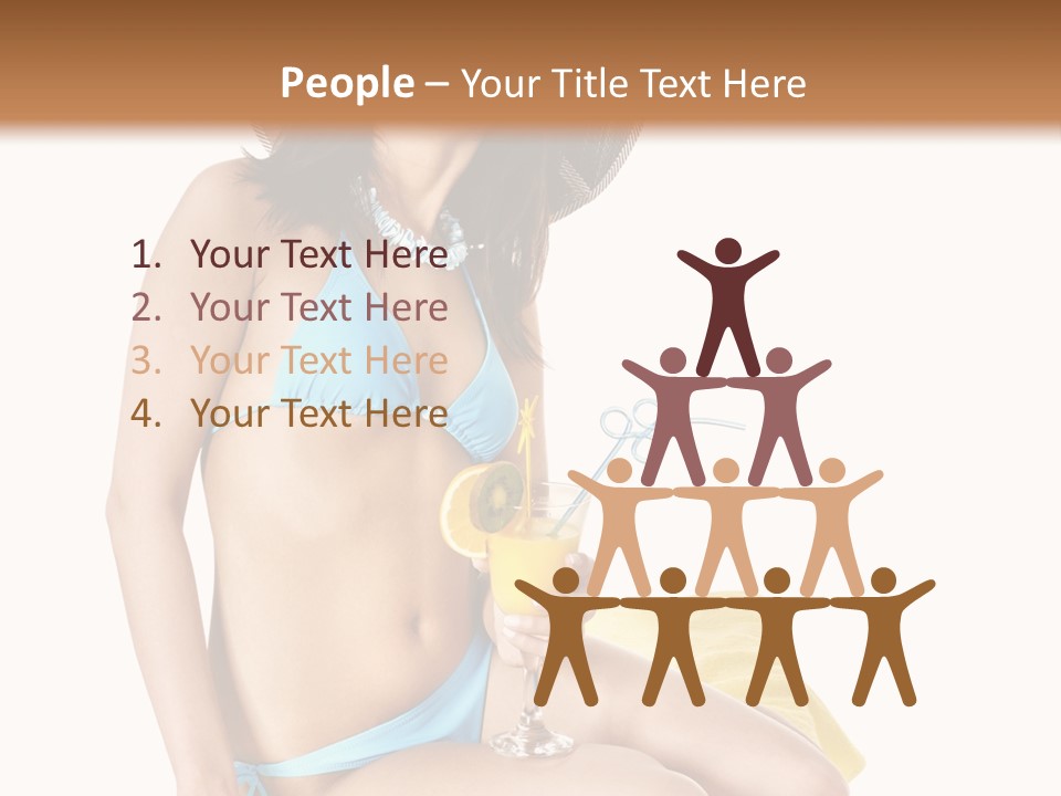 White Ocean Cocktail PowerPoint Template