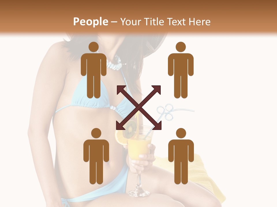 White Ocean Cocktail PowerPoint Template